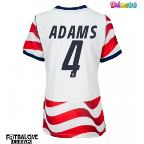 Spojené státy Tyler Adams #4 Dámské Domácí Dres MS 2026 Krátký Rukáv Spojené státy Tyler Adams #4 Dámské Domácí Dres MS 2026 Krátký Rukáv